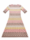 M Missoni Zig Zag Metallic Mini Dress size I 38 XS ladies