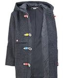 Stella McCartney Kids Pencil-toggle Duffle Wool Coat In Grey Size 10 years children