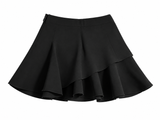 Victoria Beckham Black Wool Asymmetric Ruffle Mini Skirt UK 6 ladies