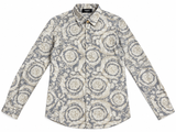 Versace Boys Baroque Floral Long-Sleeve Shirt – Size 10Y / 140 cm children