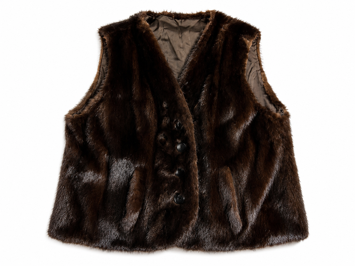Custom-Made Brown Mink Fur Vest ladies