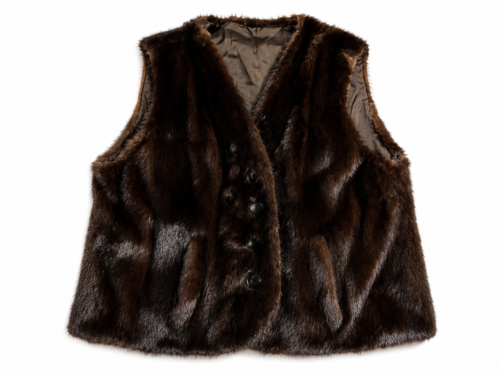 Custom-Made Brown Mink Fur Vest ladies