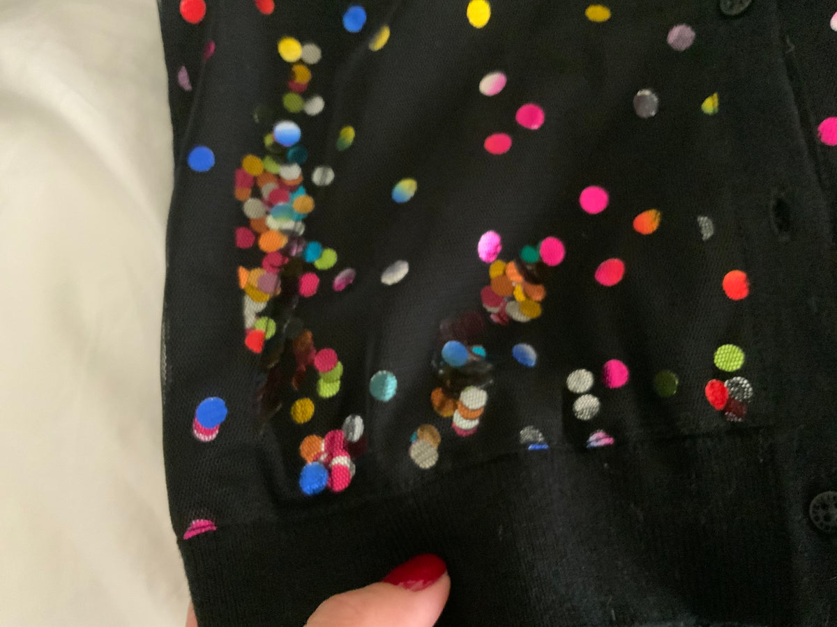 STELLA MCCARTNEY 2024 KIDS GIRLS’ Glitter Polka Dots Cardigan Size 8 years old children