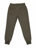 James Perse Mixed Media Army Green Pigment Trousers size 2 M medium ladies