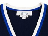 Bonpoint Navy Blue V-Neck Knit Cardigan – 8 Years children