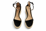 GIANVITO ROSSI 45 suede espadrille wedge sandals size 38 ladies
