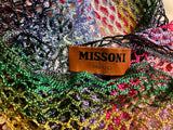 Missoni Milano Multicolour Open-Knit Fringe Poncho – One Size ladies
