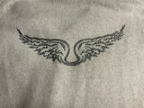 Zadig & Voltaire Mikyz Cream Cashmere V-Neck Jumper with Rhinestone Wings ladies