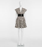 Alaïa Leopard Print Mini Dress with Signature Belt – FR 38