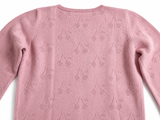 BONPOINT GIRLS’ PURE CASHMERE CHERRY-MOTIF CARDIGAN SIZE 12 YEARS children