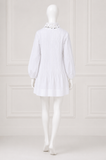 Sandro Moana Lace-Trimmed Pintucked Cotton Poplin Mini Dress ladies