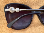 CHANEL Blue Acetate Oversized Frame Pearl CC Sunglasses-5339-H ladies