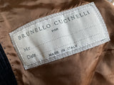 BRUNELLO CUCINELLI NAVY BROWN CORDUROY BLAZER JACKET SIZE 48 MEN
