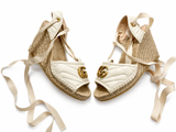 Gucci GG Marmont wedge sandals, white leather, size 38 1/2 UK5.5 US 8.5 ladies