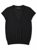 Zadig & Voltaire Black V-Neck Knit Top ladies