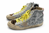 Golden Goose Francy Limited Calfskin Leopard Glitter High Trainers Sneakers size 39 ladies