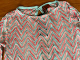 Missoni Mare Pink Turquoise Zig Zag crochet knit tunic Size I 40 UK 8 US 4 ladies