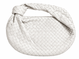 Bottega Veneta Large Jodie Intrecciato White Nappa Leather Hobo Shoulder Bag ladies
