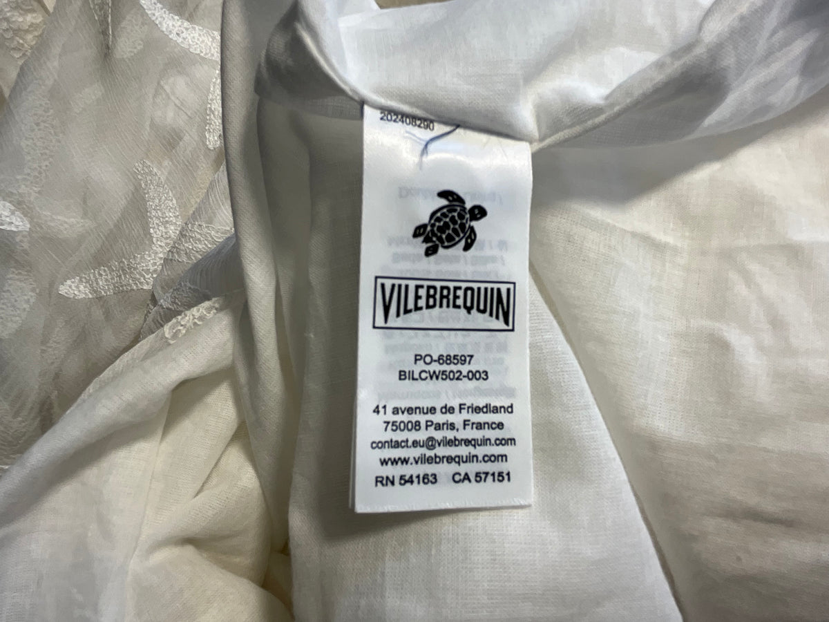 Vilebrequin Long Transparent Silk Starfish Dress – Off White – XS ladies