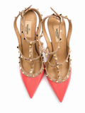 Valentino Garavani Rockstud T-Strap Patent Leather Pumps size 39  ladies