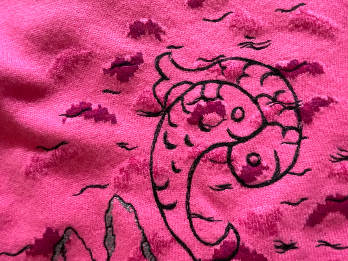 Emilio Pucci Pink Fuchsia Zodiac Pisces Pullover Jumper Sweater Size M medium ladies