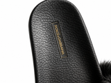 Dolce & Gabbana Black Mink Fur Tuff Pool Slides – Size 36 ladies