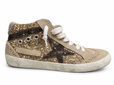 Golden Goose Midstar Gold Glitter & Suede Trainers – EU 36 ladies