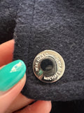 Michael Kors Navy Blue Wool Blend Mid Length Coat Ladies