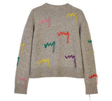 Mira Mikati Extra Fine Merino Wool Embroidered Pullover Sweater Jumper Size EU 38 ladies