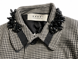 Marni Winter Edition 2012 Houndstooth Embellished Coat – Size 38 ladies