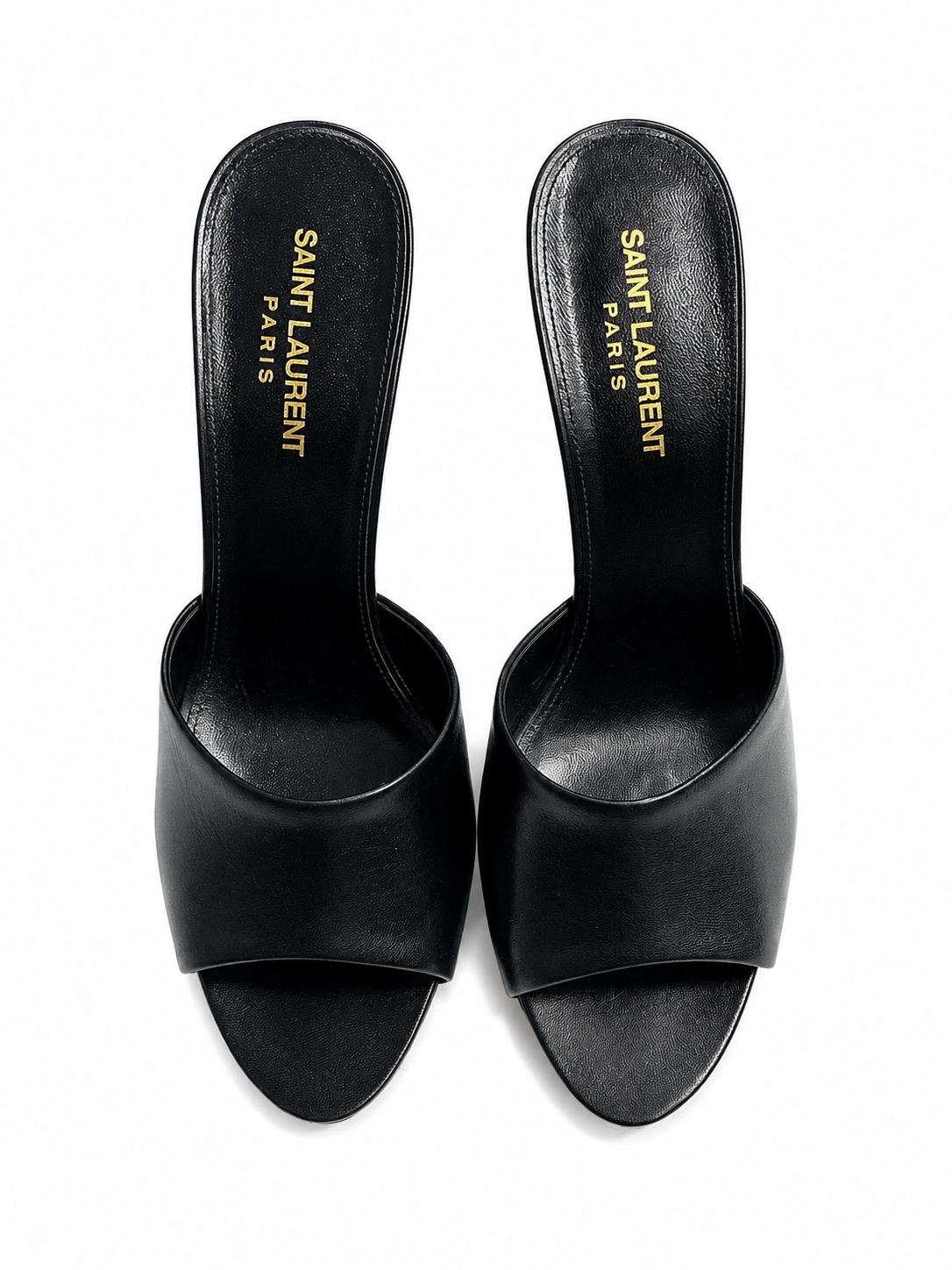 Saint Laurent LA 16 Leather Mules – Black – EU 39 ladies