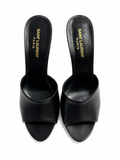 Saint Laurent LA 16 Leather Mules – Black – EU 39 ladies
