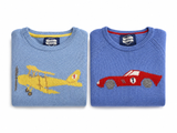 Chelsea Clothing Co. Boys’ Blue Vehicle Jumpers – Age 6–7 Years – Lot of Two children