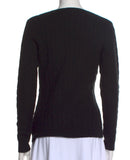 Ralph Lauren Black Label Pure Cashmere Cable Knit Pullover Jumper Sweater Sz XS  ladies