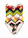 ERES ‘Pirogue’ Ikat Print Bandeau Swimsuit size M medium ladies