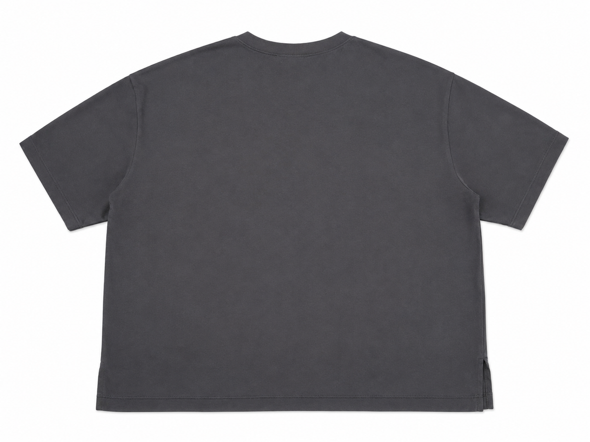 Charcoal Blue Semi-Oversized Cotton T-Shirt One Size Fits All ladies