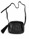 Gucci Pebbled Calfskin Small Soho Disco Bag – Black Handbag ladies