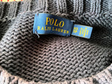 Ralph Lauren Polo Bear Intarsia Cotton Knit Sweater Jumper Sz XS/P ladies