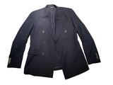 Dolce & Gabbana Men's Blue Taormina Unlined Light Wool Blazer With Double-Breasted Design Size I 48 Men