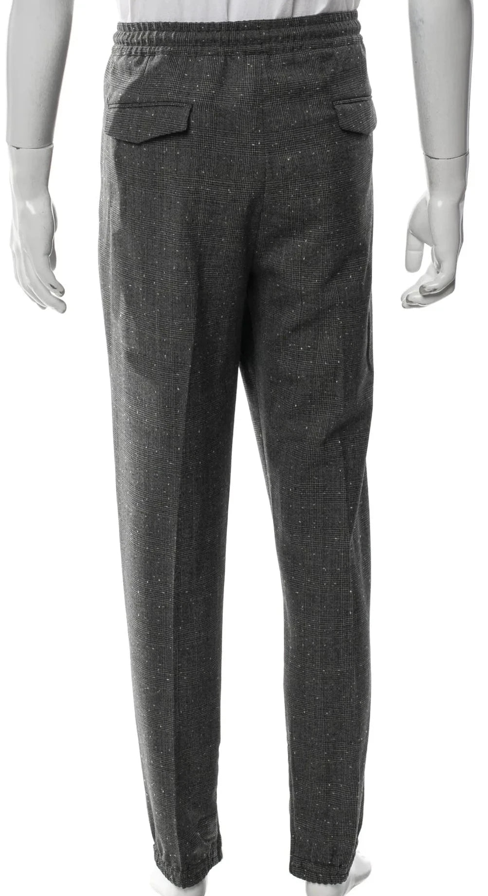 Dior Grey Checked Virgin Wool & Mohair Jogger Pants Trousers Size 50 MEN