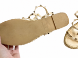 Valentino Garavani Rockstud Caged Wedge Espadrille Sandals Size 39 ladies