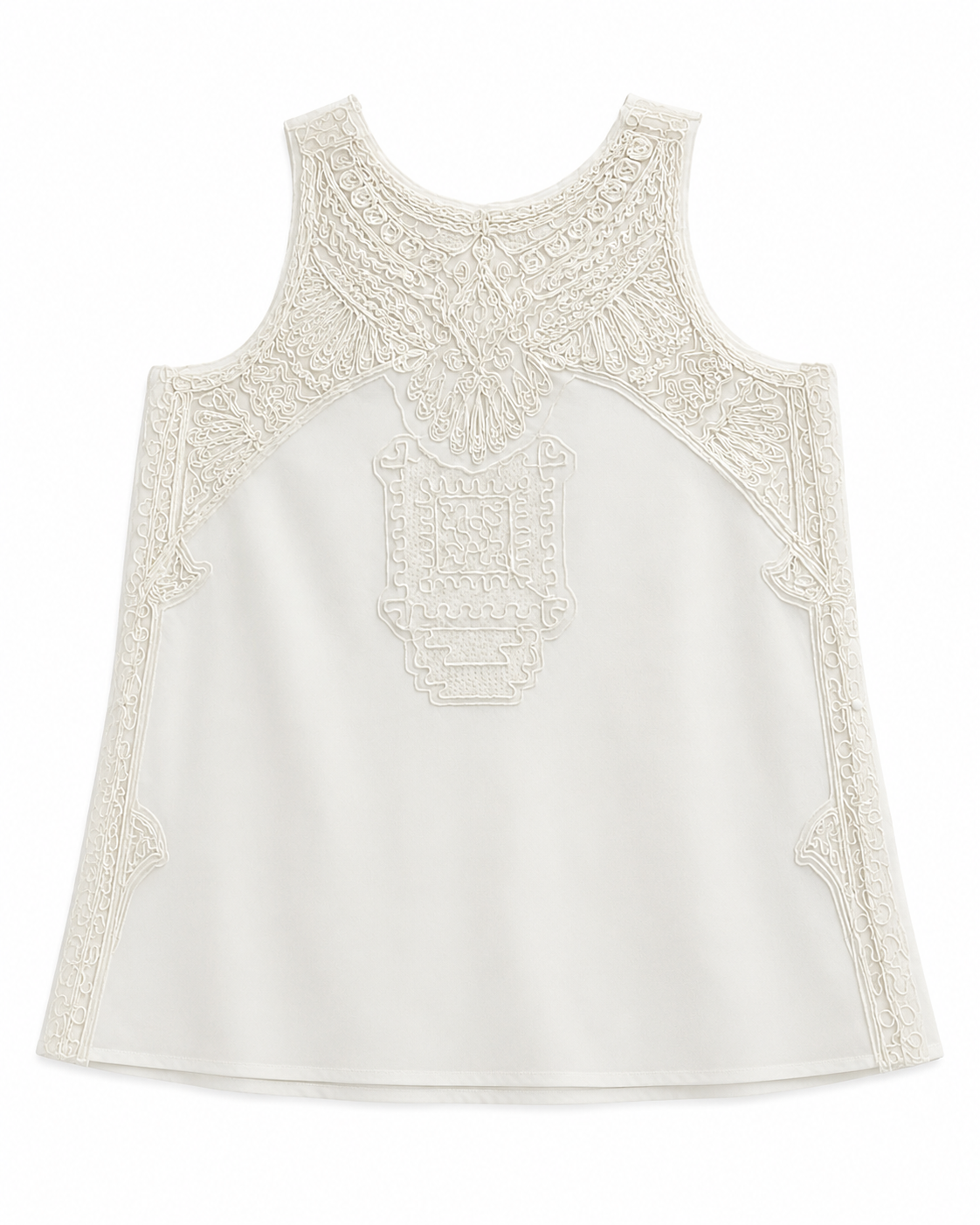 Ermanno Scervino Ivory Embroidered Top Size I 40 UK 8 US 4 ladies