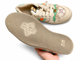 Gucci Calfskin GG Supreme Crystals Web Screener Sneakers 39 Ladies