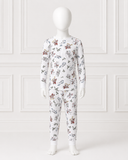 Marie Chantal Boys Ivory Organic Cotton Cowboy Print Long Pyjamas Set Children