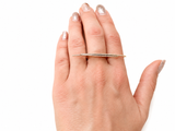 Elegant 14K Yellow Gold Diamond Two-Ring Set ladies