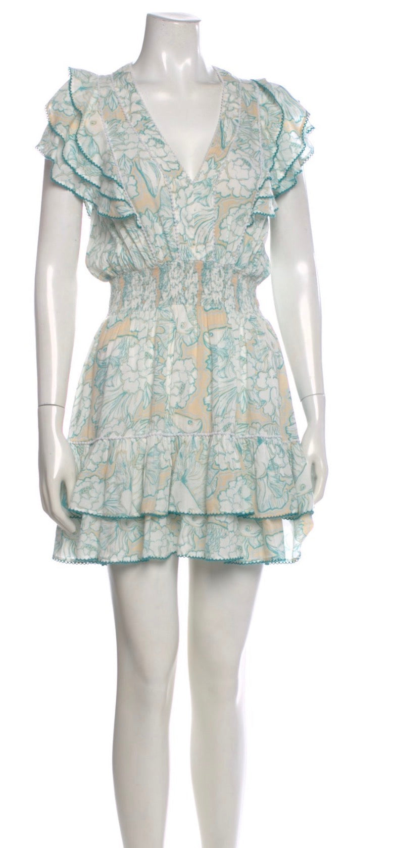 Poupette St Barth x Vilebrequin Camila Mini Dress – Hidden Fishes Print ladies