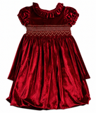 Children’s Red Velvet Occasion Dress (Approx. Age 12 Years) children