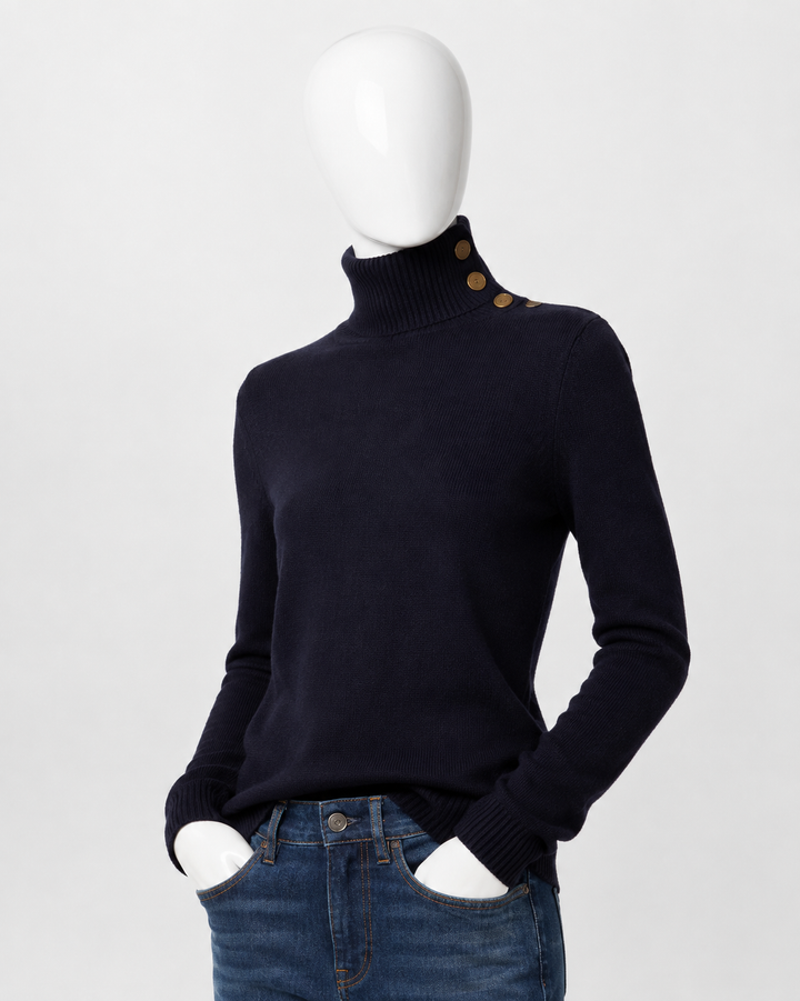 Ralph Lauren Collection Cashmere Button-Shoulder Turtleneck Jumper ladies