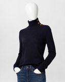 Ralph Lauren Collection Cashmere Button-Shoulder Turtleneck Jumper ladies