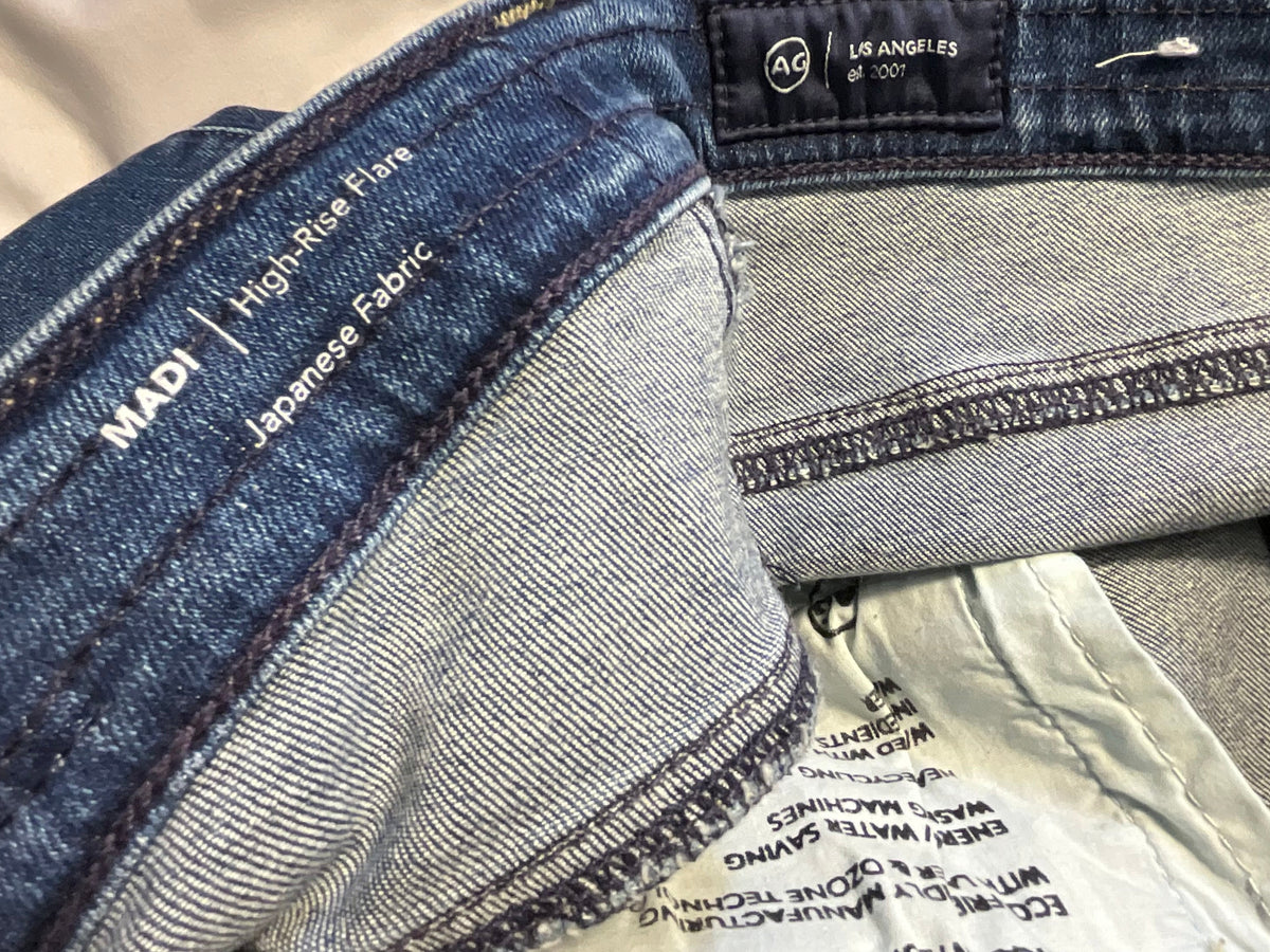 AG Adriano Goldschmied Madi High-Rise Flare Jeans – Size 28 ladies